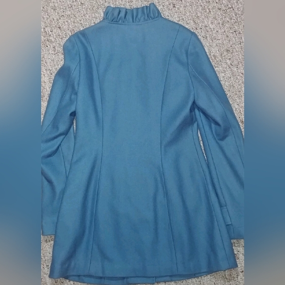Tulle robin egg blue wool coat - Picture 8 of 11